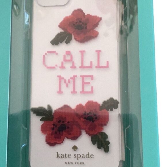 KATE SPADE NIB COMOLD CASE FOR IPHONE 7 NEEDLEPOINT CALL ME - Picture 2 of 5